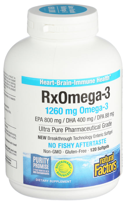 RxOmega-3, 400EPA/200DHA, Entripure, 120sgel