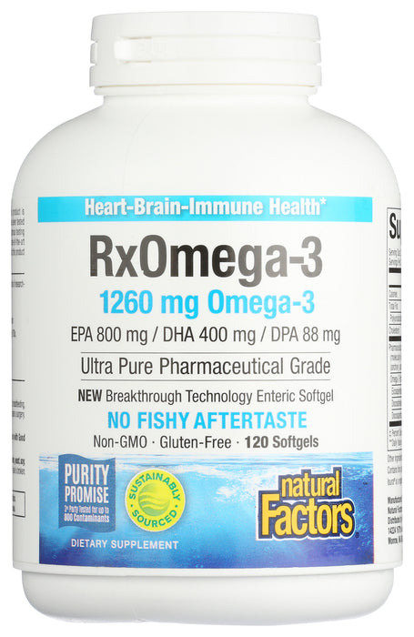 RxOmega-3, 400EPA/200DHA, Entripure, 120sgel