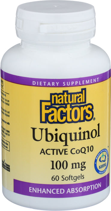 Ubiquinol Active CoQ10, 100mg, 60sgel