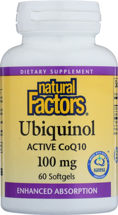 Ubiquinol Active CoQ10, 100mg, 60sgel