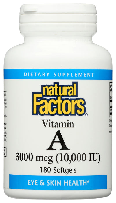 Vitamin A, 10000IU, 180sgel