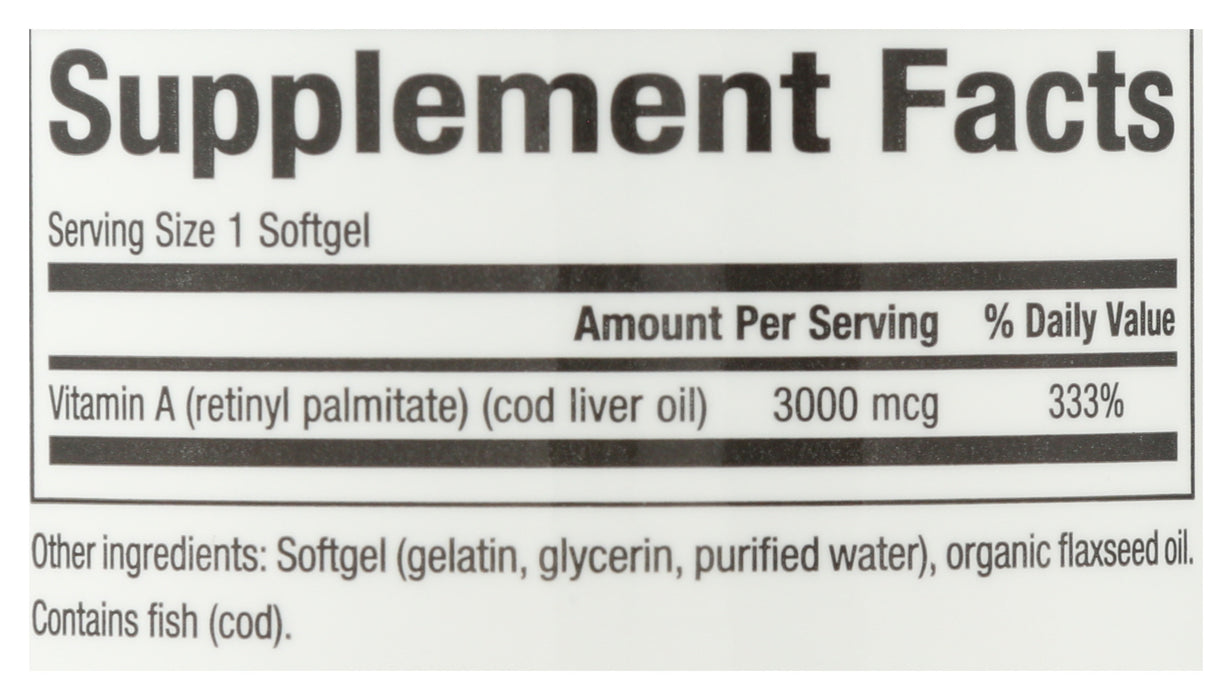 Vitamin A, 10000IU, 180sgel