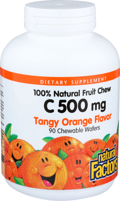 Vitamin C, 500mg, Tangy Orange, 90chew