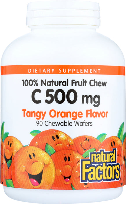 Vitamin C, 500mg, Tangy Orange, 90chew