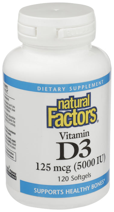 Vitamin D3, 5000IU, 120sgel