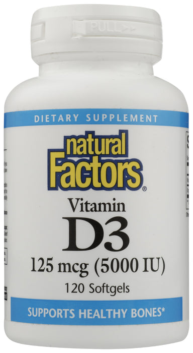 Vitamin D3, 5000IU, 120sgel