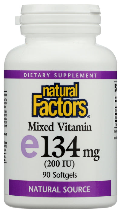 Vitamin E 134mg (200 IU), Mixed Tocopherols, 90sgel