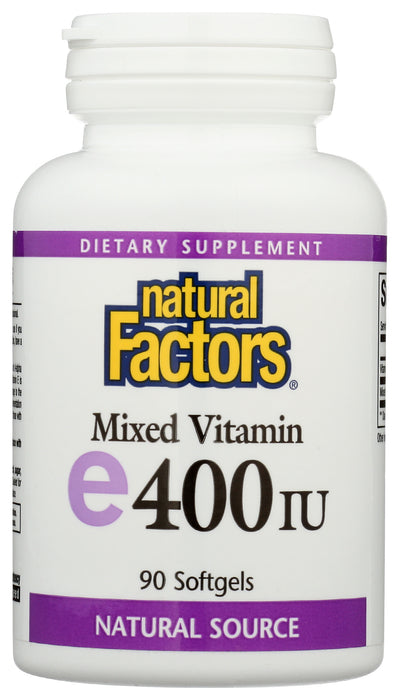 Vitamin E 268mg (400 IU), Mixed Tocopherols,, 90sgel