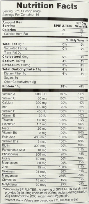 Spirutein Strawberry 1.2 LB