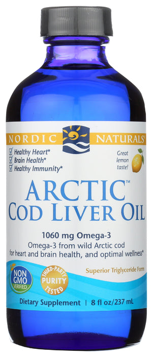 Arctic Cod Liver Oil, Lemon, 8floz