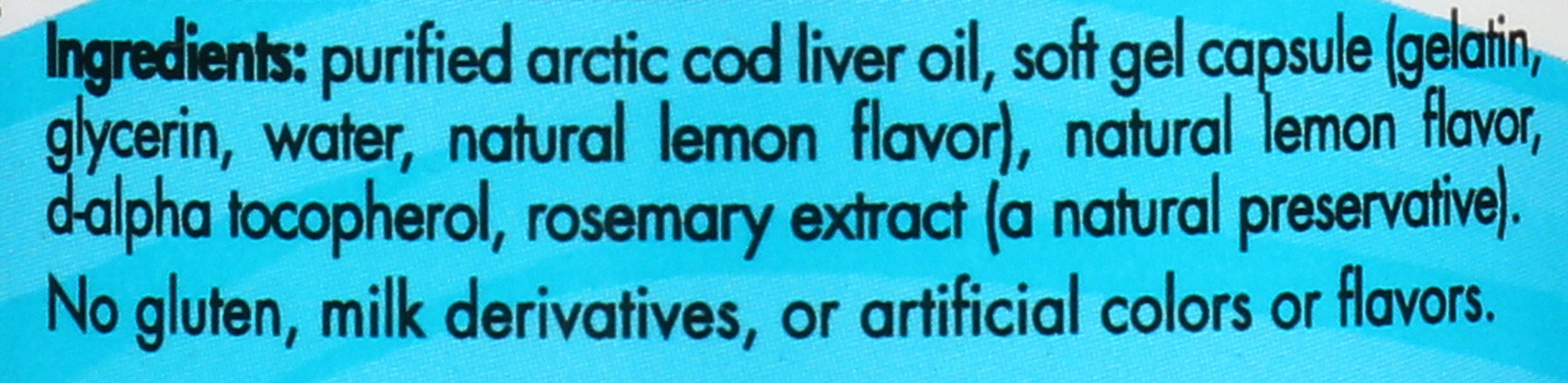 Arctic Cod Liver Oil, Lemon, 90sgel