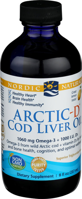 Arctic-D Cod Liver Oil, Lemon, 8floz