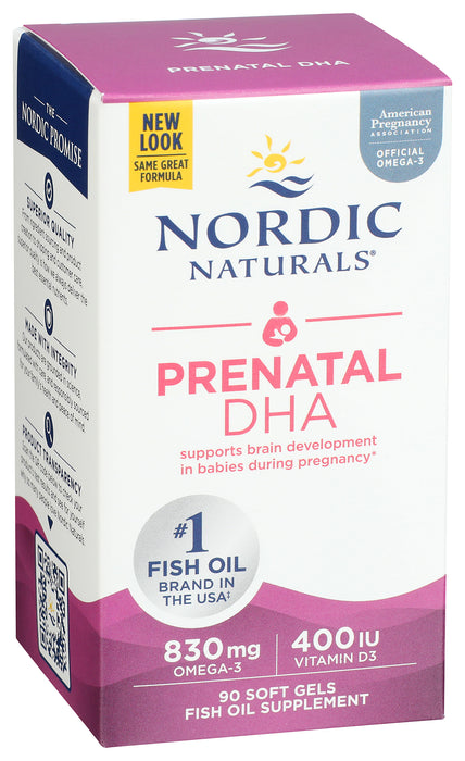 DHA Prenatal 830mg, Unflavored, 90 sgel