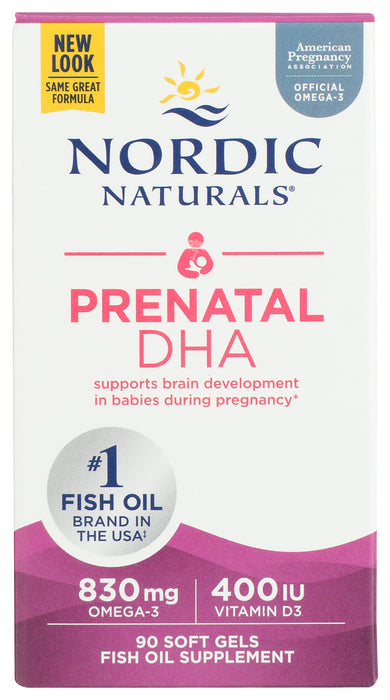 DHA Prenatal 830mg, Unflavored, 90 sgel