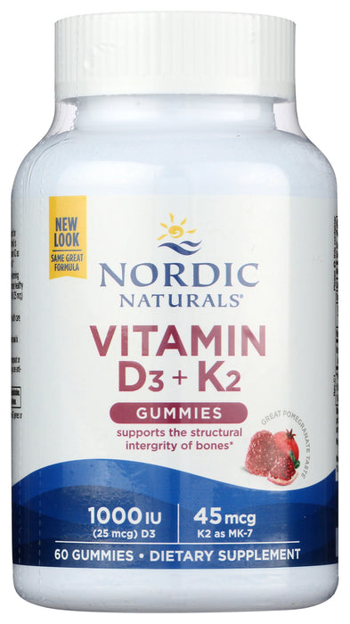 Vitamin D3+K2 1000IU/45mcg, 60 gummy