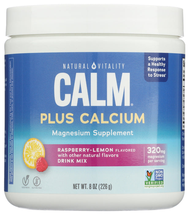 Natural Calm Plus Calcium, Rasp-Lem, 8oz