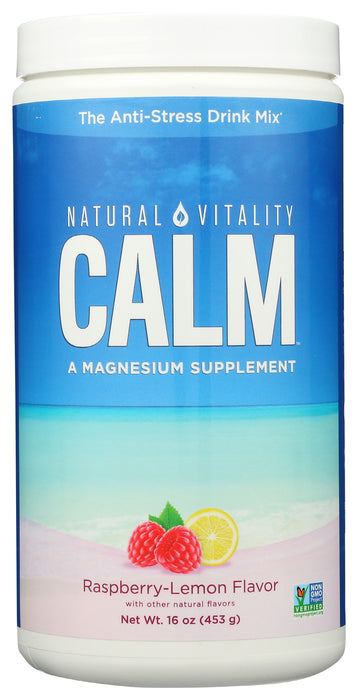 Natural Calm Rasp Lemon 16 oz