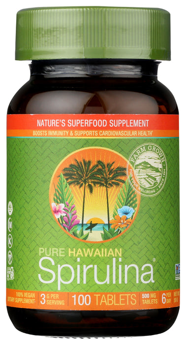 Hawaiian Spirulina 500mg, 100 tab