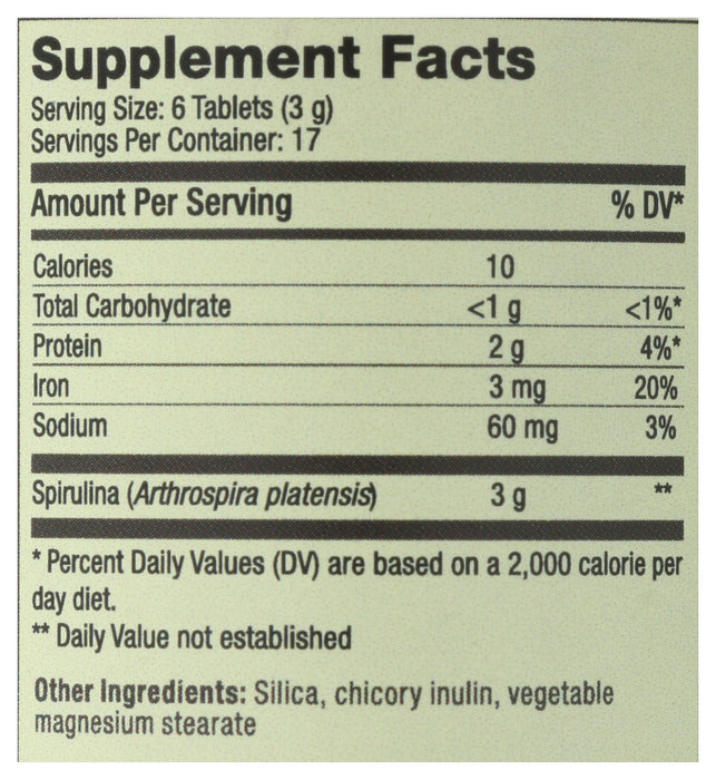 Hawaiian Spirulina 500mg, 100 tab