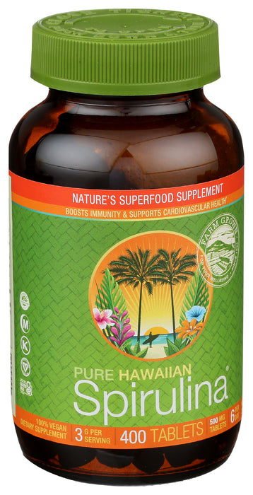 Hawaiian Spirulina 500mg, 400 tab