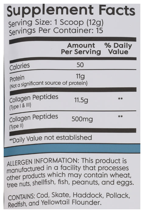 Marine Collagen, Wild Caught, Unflavored, 6.35 oz