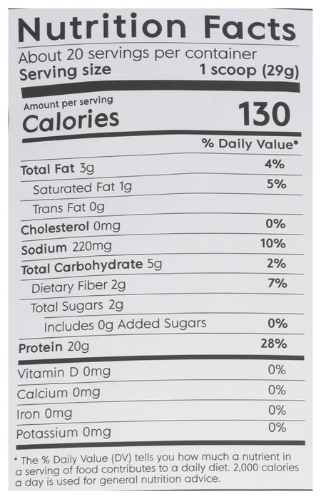 Plant Based Protein, Vanilla, Org, 20 Serv/20.95 oz