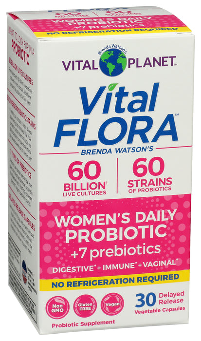 Vital Flora Women's Daily Probiotic 60B SS, 30 vcap