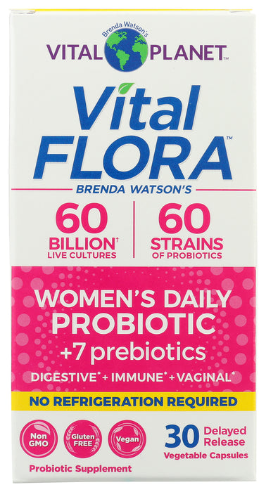 Vital Flora Women's Daily Probiotic 60B SS, 30 vcap