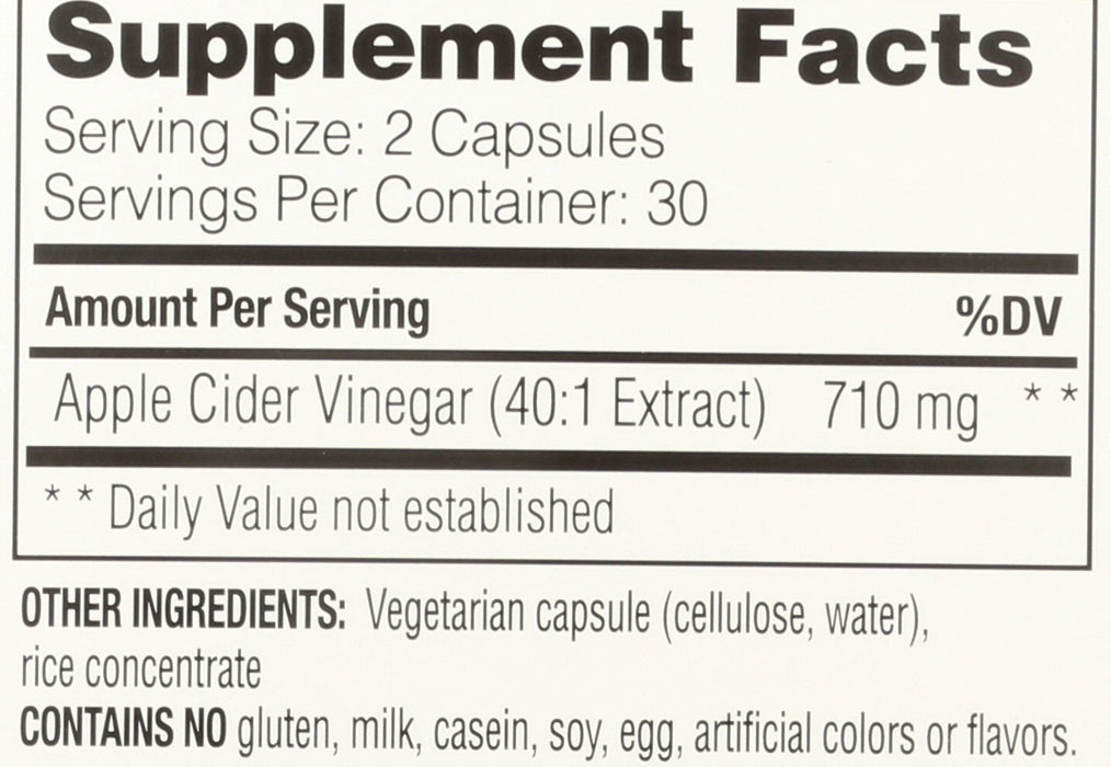 Apple Cider Vinegar, 60cap