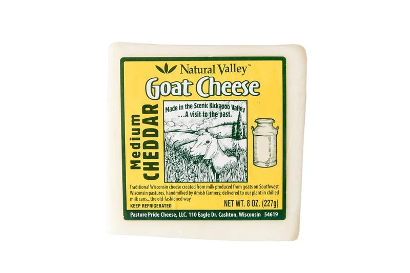 Goat Cheese, Medium Cheddar, 8 oz
