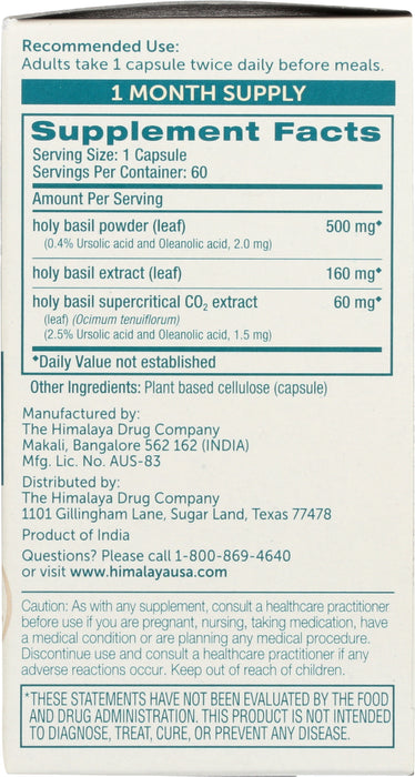 Holy Basil, 60 vcap