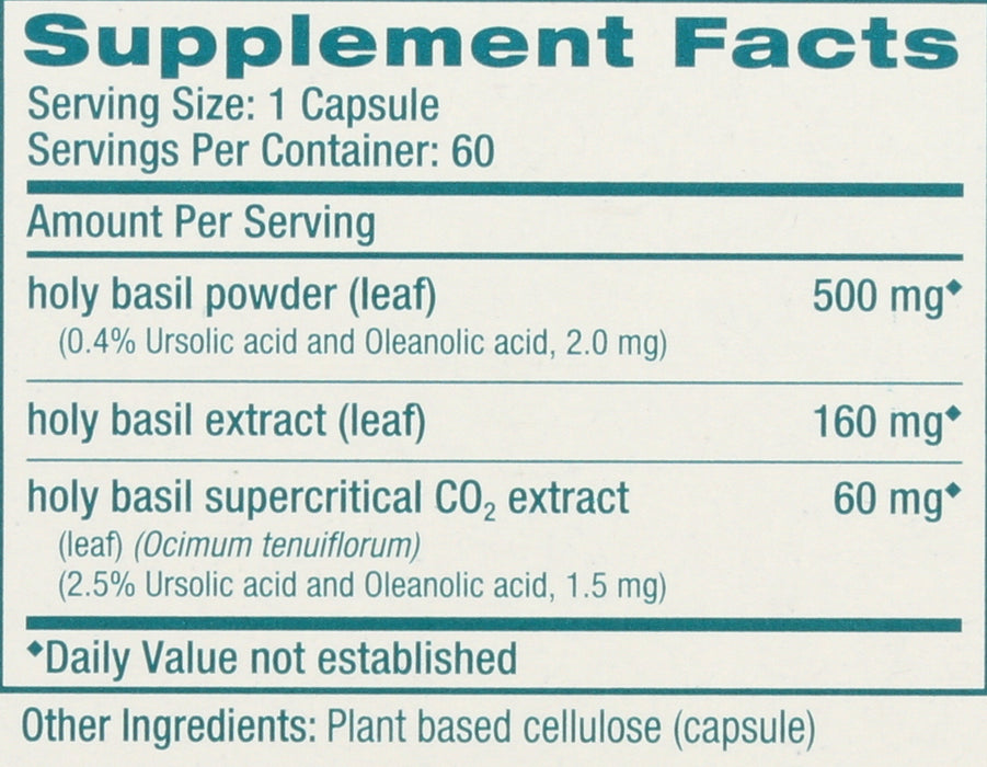 Holy Basil, 60 vcap