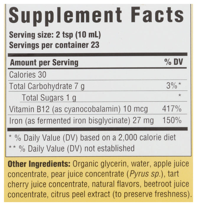 Blood Builder Liquid Iron, Once Daily, Orchard Fruit, 7.7 floz