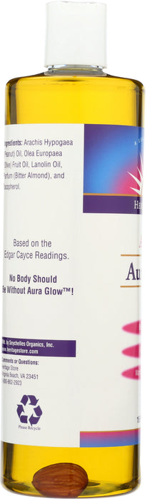 Body Oil, Aura Glow, Almond, 16 fl oz