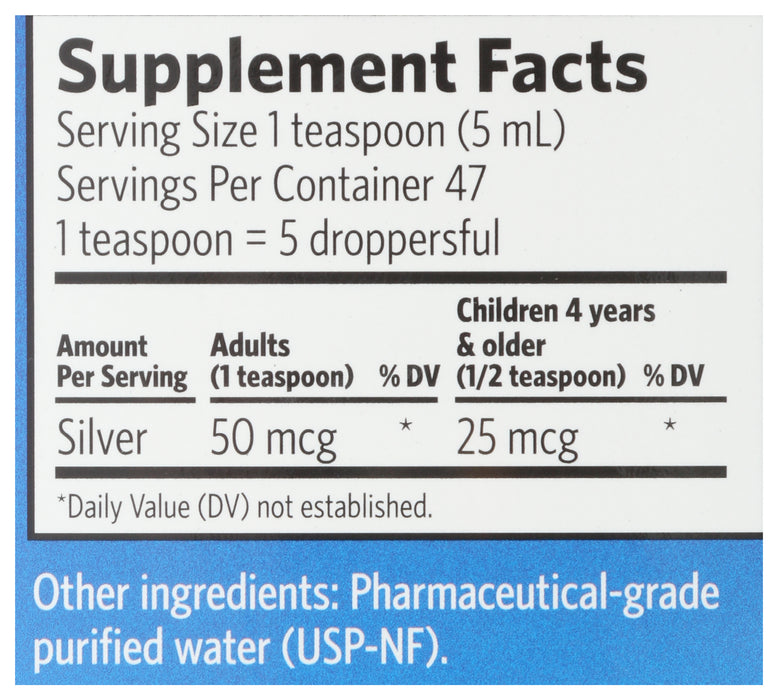 Silver Hydrosol 10ppm, Dropper, 8 floz