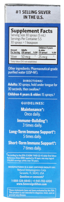 Silver Hydrosol 10ppm, Mist Spray, 1 floz