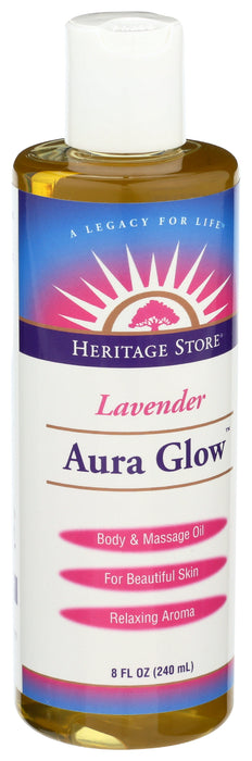 Body Oil Aura Glow, Lavender, 8 fl oz