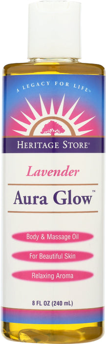 Body Oil Aura Glow, Lavender, 8 fl oz