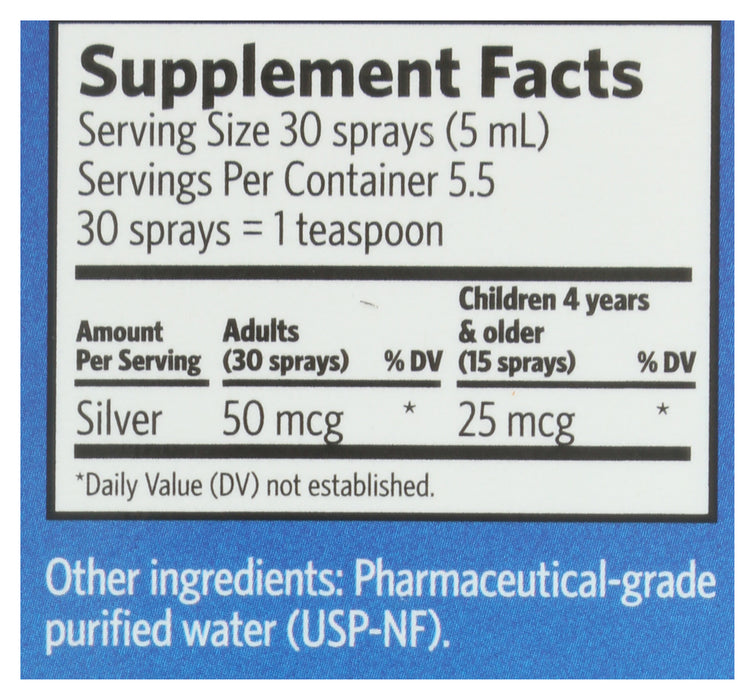 Silver Hydrosol 10ppm, Mist Spray, 1 floz