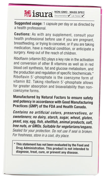 BioCoenz Riboflavin 5'-phosphate 50mg, 30vcap