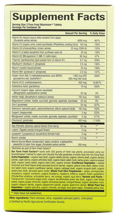 Men's Multi, 50+ Pure Food, 60tab