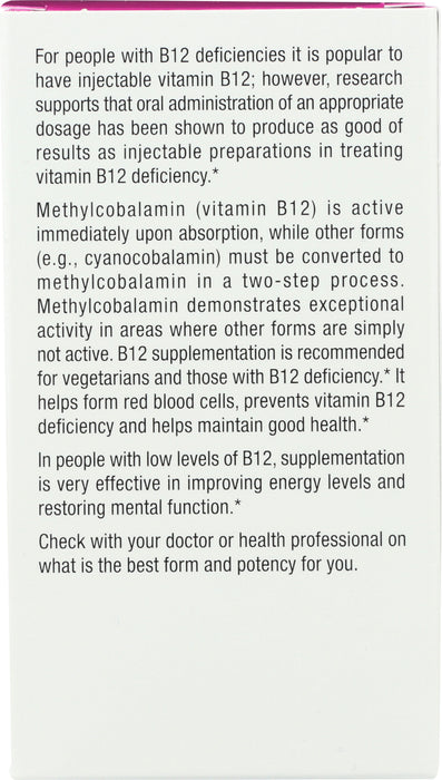 Vitamin B12, Methyl 5000mcg, 60tab