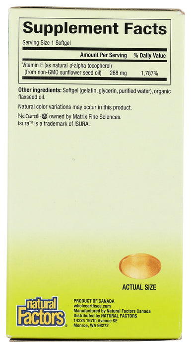 Vitamin E 268mg (400 IU), Sunflower, 90sgel