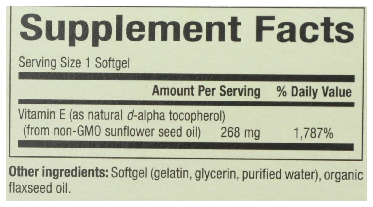 Vitamin E 268mg (400 IU), Sunflower, 90sgel