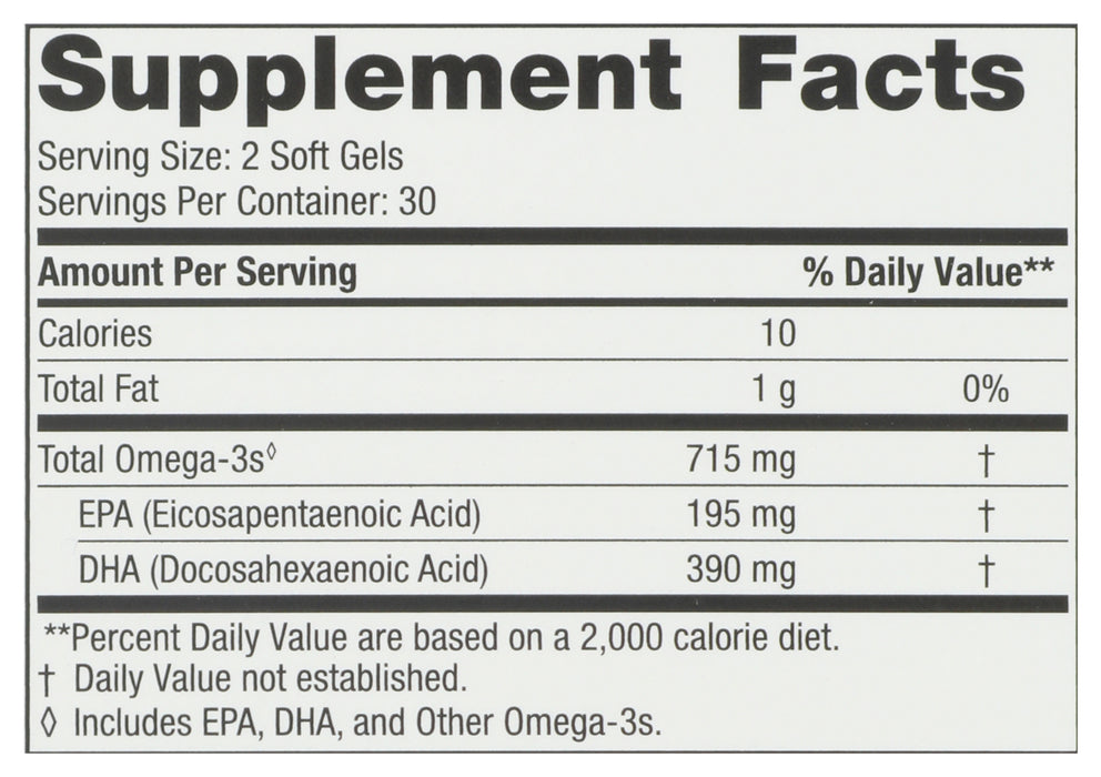 Algae Omega, 715mg, 60sgel