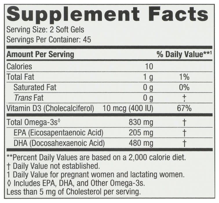 DHA Prenatal 830mg, Unflavored, 90 sgel