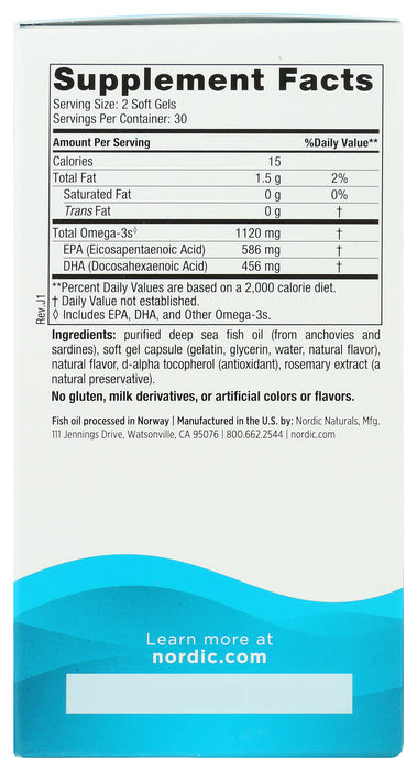 Ultimate Omega 2X Mini, 1120mg, 60 sgel