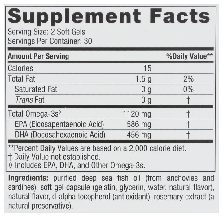 Ultimate Omega 2X Mini, 1120mg, 60 sgel