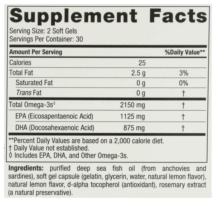 Ultimate Omega 2X, 2150mg, 60sgel