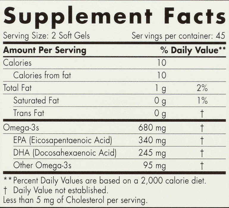 Ultimate Omega Junior, 680mg, 90sgel